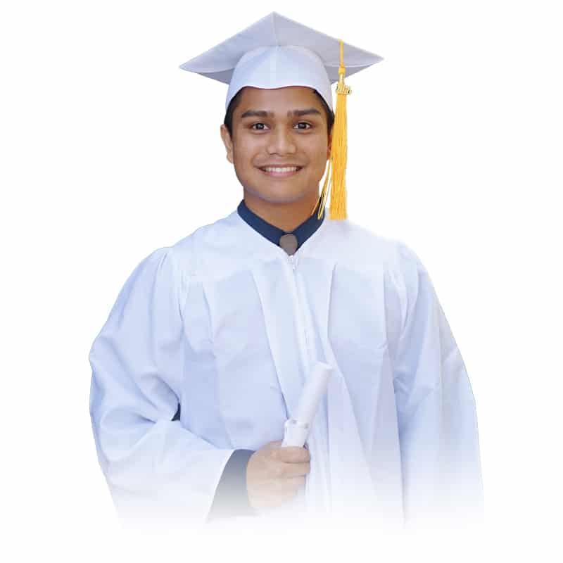 CDI Graduate Smiling and Holding a Diploma